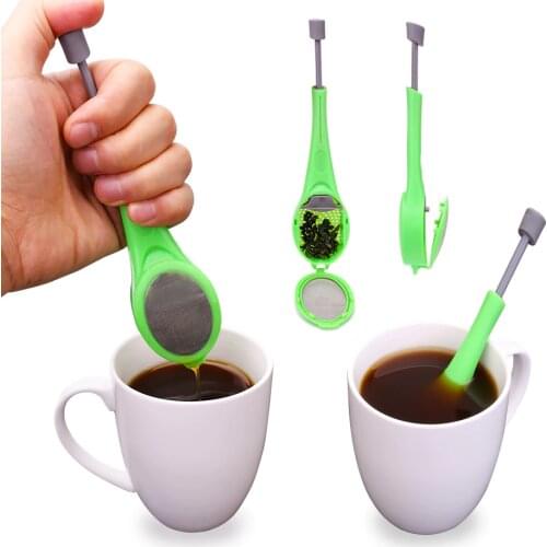 Creative Reusable Tea Infuser Tea Filter Strainers Built-in Plunger Healthy Intense Flavor Tea Bag Plastic Tea Teaware New Hot