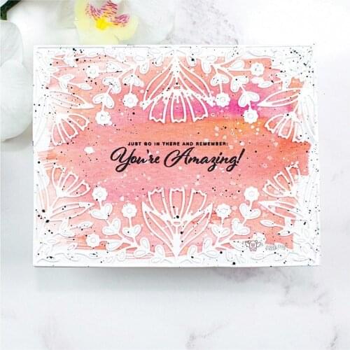 Mmao Crafts Metal Steel Cutting Dies New Flower frame decoration Stencil For DIY Scrapbooking Paper/photo Cards Embossing Dies