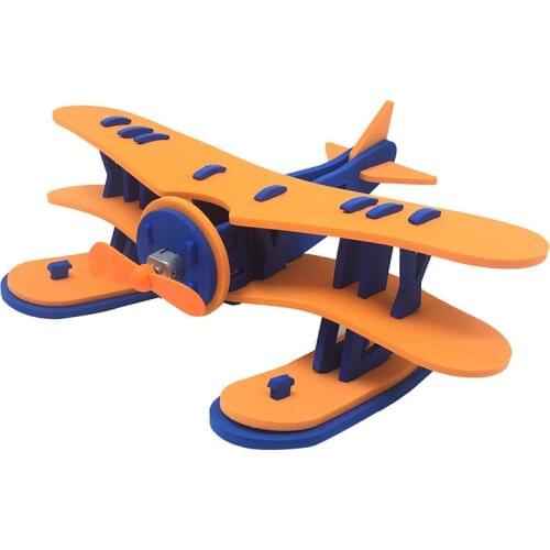 2019 New Electric Seaplane Model Science Experiment Children DIY Aircraft Assembly Educational Toy