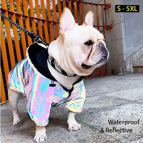Fashion Reflective Coat Waterproof Pet Jacket Pet Dog Clothes Cool Colorful Dog Cat Coat Clothes for Small Meidum Large Dogs
