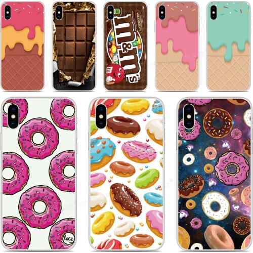 Soft TPU Chocolate Donut Phone Case For Doogee X90 N20 Y9 Plus N10 Y7 Y8 Y8C X70 X60 X60L X50 X50L X30 X55 Silicone Cover