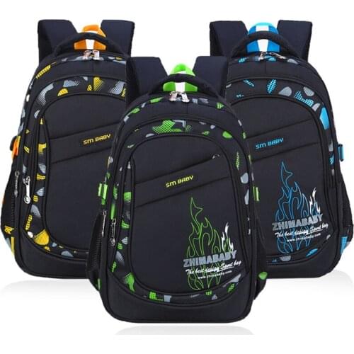 Nylon Lightweight Student Schoolbags Mochilas Infantis Childrens Orthopedic School Bags for Boys High-Quality Wear-Resistant