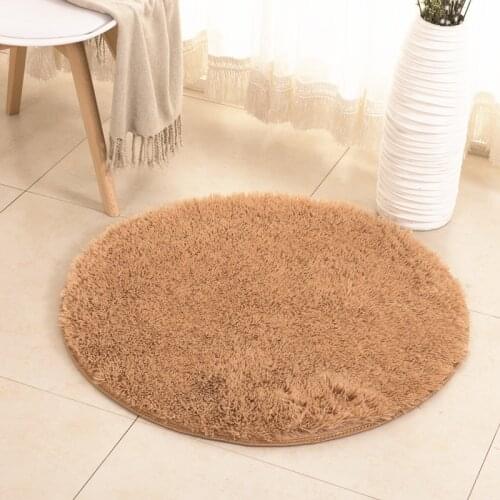 Solid Color Faux Fur White Plush Fluffy Round Carpet For Living Room Bedroom Large Modern Round Rug Mat Tapete Decorative Home