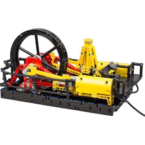Customized)1245Pcs MOC-26403 Pneumatic Building Block Set Steam Engine Display Model