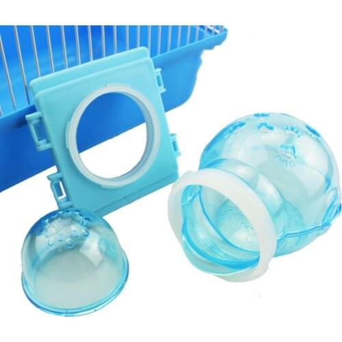 Transparent Hamster External Bathroom Pipe Cage Shower Bath Tub Plastic Small Pet Bath Basin Bathroom Container Sandbox