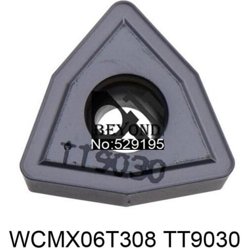 TaeguTec 10pcs WCMX06T308 TT9030 10pcs WCMX 06T308 Carbide Inserts Lathe Tools CNC Cutter Tunring for U drilling