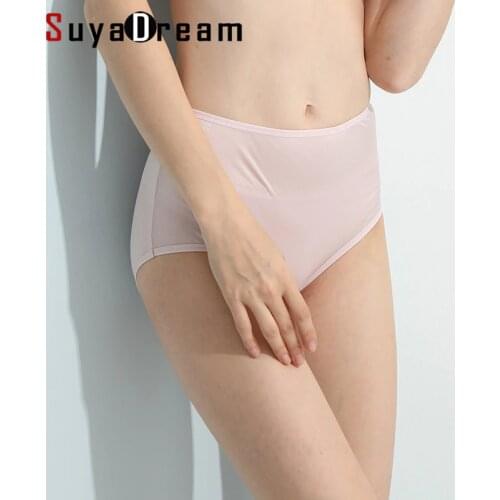 SuyaDream 2pcs/lot Women Panties 100% Natural silk Briefs High-rise Underwear Health Underpants 2020 New Everyday wear Intimates