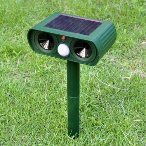 Cat Dog Ultrasonic Repellent Outdoor Garden Solar Powered Waterproof Animal Repeller Deterrent Scarer Pest Control Eco-Friendly