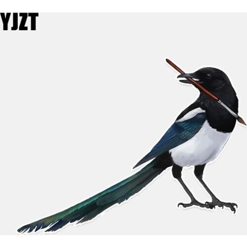 YJZT 12.5*9.6CM Unique Coolest Bird Decor Car Sticker PVC High Quality Colored 11A0156