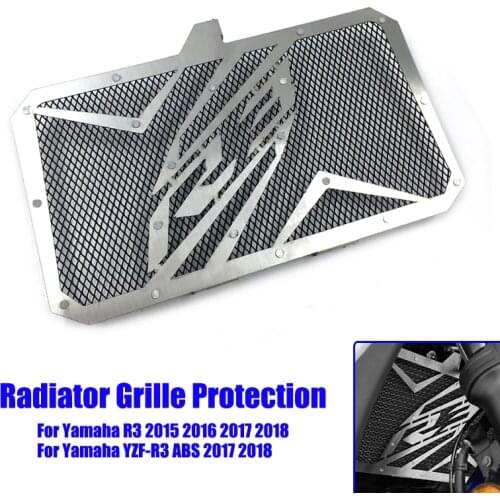 Motorcycle Radiator Guard Cover Grill Stainless Steel Radiators Bezel Protector For Yamaha YZF R3 ABS 2015 2016 2017 2018