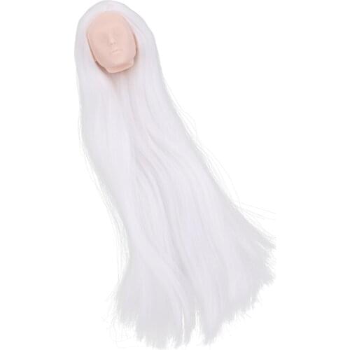 1/6 BJD Male Doll White Hair Head Sculpt DIY Parts High Quality Plastic #1