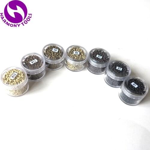 1000 Pieces 2.9x1.6x2.0mm Copper Silicone Nano Rings Beads Tubes for Nano I-Tip Hair Extensions