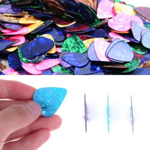 2020 New 20pcs Electric Guitar Pick Acoustic Music Picks Plectrum 0.46mm 0.71mm 0.96mm Guitar Picks Celluloid Mediators For Bass