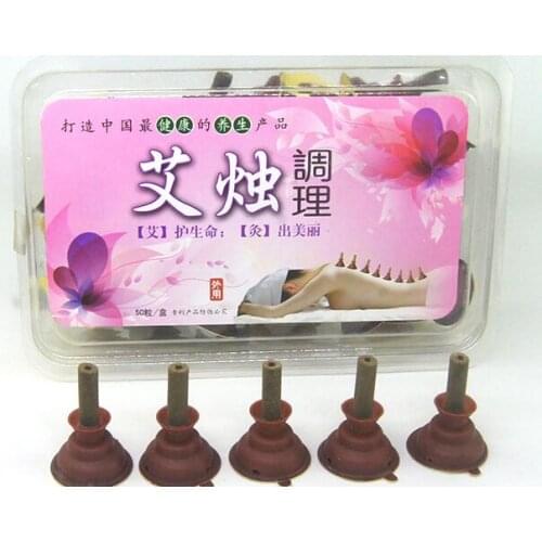 50pcs acupuncture massage moxa sticker meridians Moxa tube Self-adhesive acupuncture points sticker free shipping