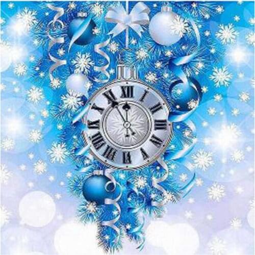 5D DIY Full Round/Square Diamond Painting Christmas Clock 3D Embroidery Cross Stitch Rhinestone Mosaic Home Decor Art Y1121