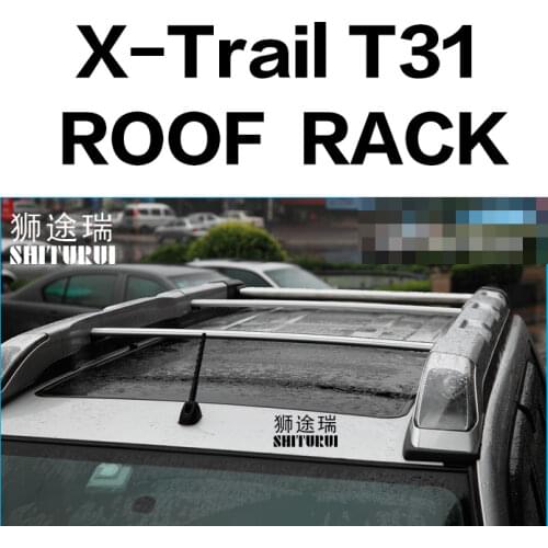 SHITURUI 2Pcs Roof bars For NISSAN X-Trail T31 T32 Alloy Side Bars Cross Rails Roof Rack Luggage Carrier