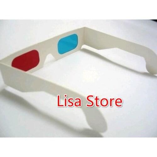 Free Ship 100 Pieces High Quality Dimensional Paper 3D Glasses 3D Glasses - Red and Blue Anaglyph