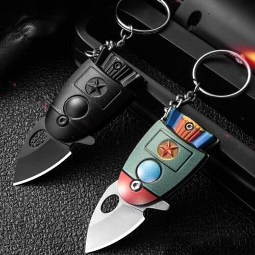 EDC Keychain Multi-function Folding Tool Stainless Steel Portable Tool Mini Small Outdoor Survival Pendant Personal Safety Tool