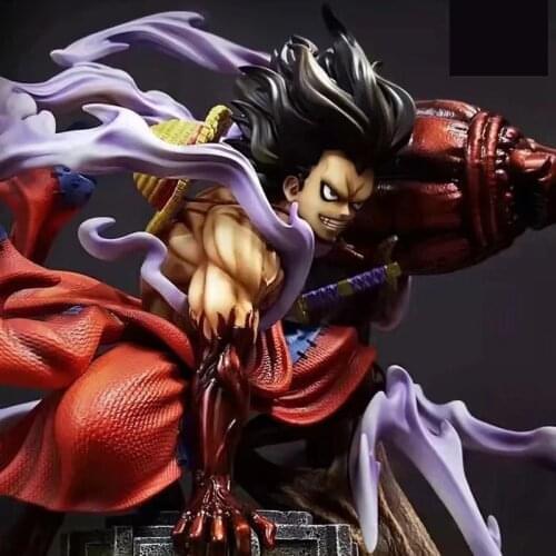 One Piece Figure Monkey D Luffy Head Replaceable Gear A Shakeman Model Toys GK Statue