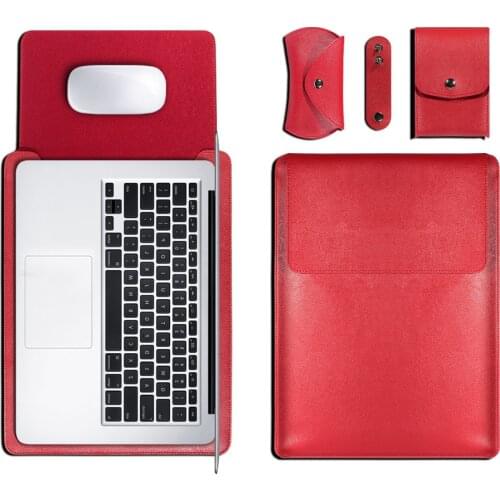 PU Leather Sleeve Bag Case For Macbook Air Pro 11 12 13 15 16 Cover M1 A2337 Liner Sleeve For Macbook Air 13.3 Case 2020 A2179