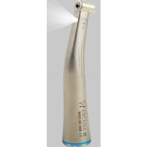 CICADA Dental 1:1 LED Fiber Optic Contra Angle Low speed Handpiece fit NSK