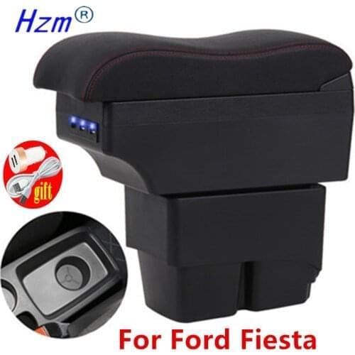 For Ford Fiesta armrest box central Store Centre Console box with cup holder 2009-2017