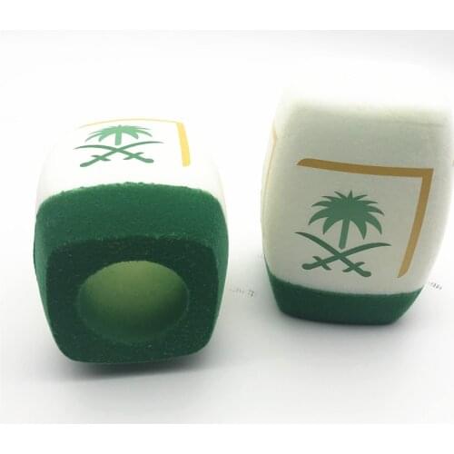 Linhuipad Printed logo handheld interview microphone windscreens Outdoor news interview microphone windshield 2 color flocked