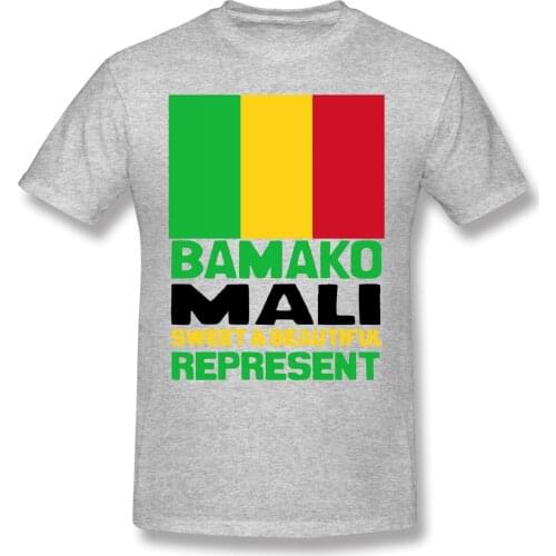 Promo Top Quality Bamako Mali Represent Essential Humor Graphic Mens Basic Short Sleeve T-Shirt R330 Tees Tops European Size