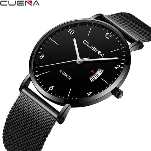 Mens Watches Top Brand CUENA Luxury Quartz Watch Men Casual Waterproof Reloj Hombre Sport Watch Date Relogio Masculino