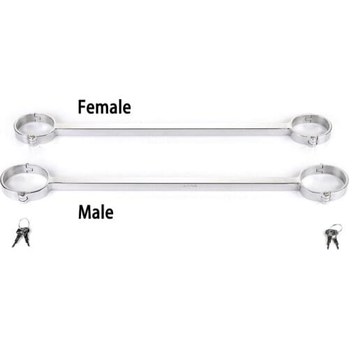 Open Leg Stainless Steel Spreader Bar Ankle Cuffs Adult Games Slave BDSM Bondage Torture Sex Toys For Couples Restraints