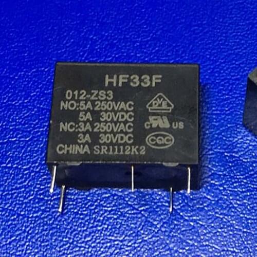 New 10pcs/lot relay HF33F-012-ZS3 JZC-33F-012-ZS3 HF33F 012-ZS3 12V5A 5Pins