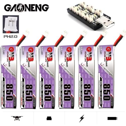 GAONENG GNB 3.8v 850mAh 4.35V 60C/120C 1S HV Rechargeable LiPo Battery For RC Quadcopter FPV Racing Drones Parts And Charger