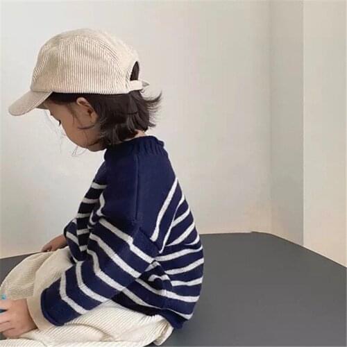Casual Loose Pullover Knitting Kids Sweaters Spring Winter Baby Girls Warm Tops Bottoming Children Clothes High Quality