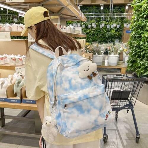School Backpack Students Backpacks For Girls Large Capacity Korean College Schoolbag Trend Casual Travel Womens Female Bags