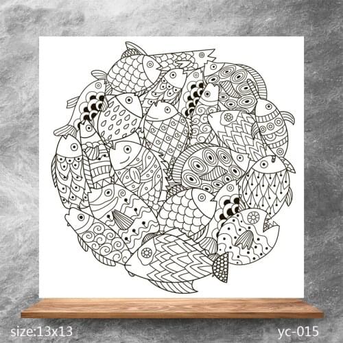 ZhuoAng Cartoon fish Clear Stamps/Silicone Transparent Seals for DIY scrapbooking photo album Clear Stamps