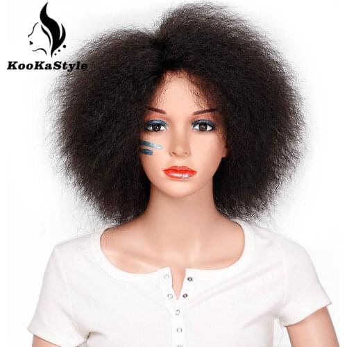 AISI BEAUTY Synthetic Womens Wig Afro Yaki Straight Wigs for Women Short Black Red 7 Colors Avaliable Natural Hair Cosplay Hair