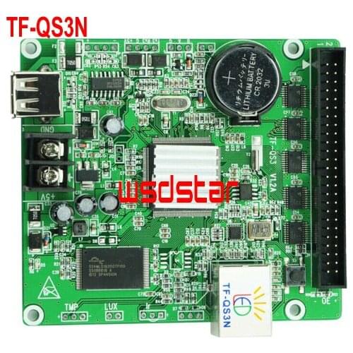 TF-QS3N USB+Gigabit Ethernet LED screen controller 320*64 160*128 1*50 Pin Full color asynchronous LED control card