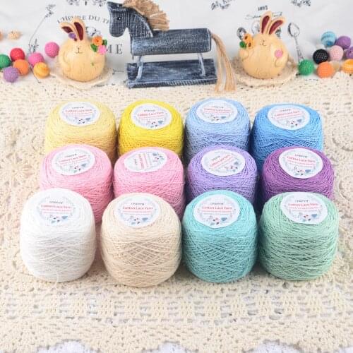 TPRPYN 100g/Lot Cotton Lace yarn for crocheting hand knitting crochet yarn to knit DIY needlework table cup mat