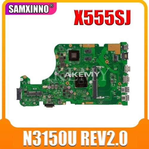 X555SJ motherboard For Asus X555 X555S X555SJ K555S A555S laptop motherboard X555SJ mainboard test 100% ok N3150 GT920M