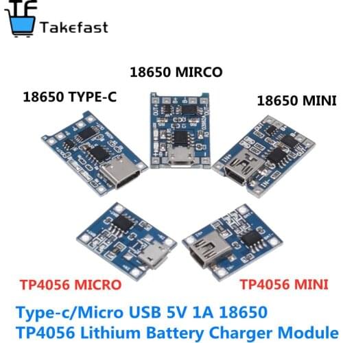 5PCS 18650 1A Lipo Battery Charging Board Charger Module lithium battery DIY MICRO Port Mike USB New Arrival TP4056 MINI USB