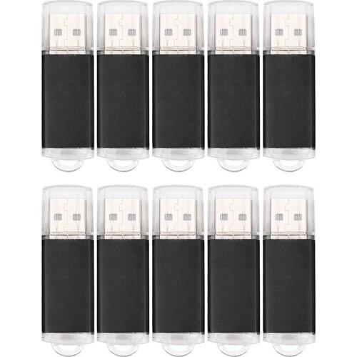 10pcs 64MB USB 2.0 Flash Memory Stick Drive Thumb Black