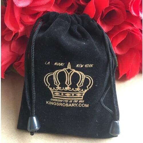 10pcs/pack 12cm Black velvet bag/jewelry packing bag/phone bag/velvet pouch