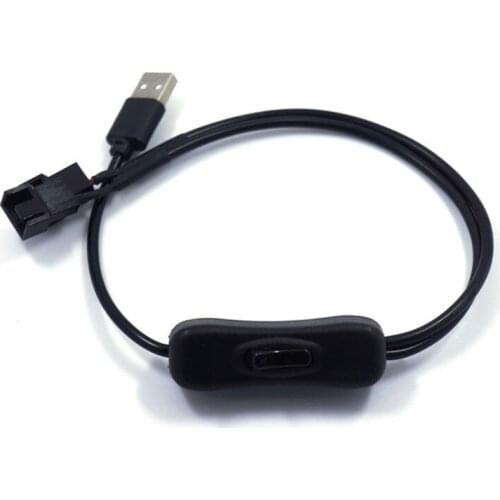 2 Way USB To 4Pin Switch Cable, Fan Extension Cable, Home PC Computer Case Fan Cable Adapter, Computer USB Adapters Line