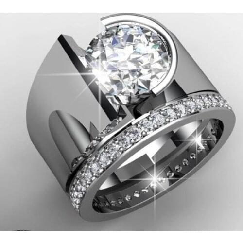 2 Pieces / Set of Gifts Handmade Luxury Exquisite Ring Fashion JewelryJewelry Womens Ring Natural Zircon Diamond