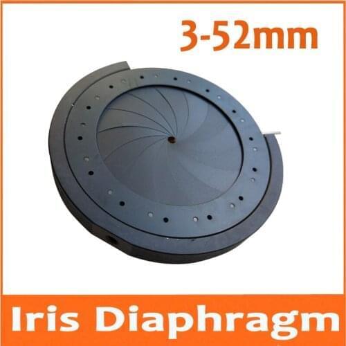 20pcs 3-52MM Amplifying Diameter Zoom Optical Iris Diaphragm Aperture Condenser 14pcs Blades for Digital Camera Microscope