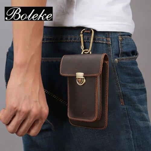 2020 bolso de cintura de cuero genuino de diseñador Crazy Horse cinturón de cuero bolso de teléfono bolsa Fanny Pack bolsa rega