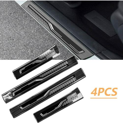 4Pcs Door Sill Scuff Moulding Guard Cover Trim Nerf Bars & Running Boards Fit for Honda CR-V CRV 2017-2021