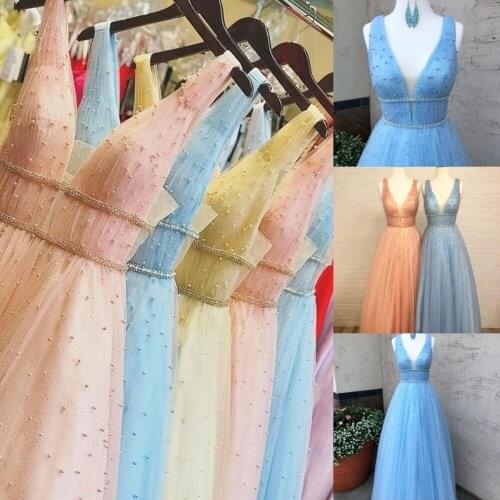 Ball Gown Glitter Prom Dresses 2019 vestidos de fiesta largos elegantes de gala Sparkling Pageant Gowns with Beading Pearls