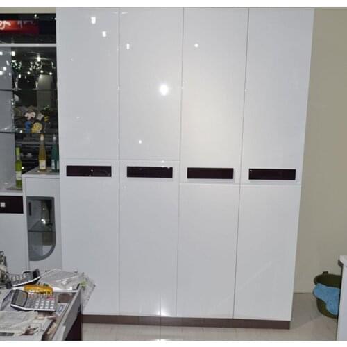 Glossy DIY Decorative Film PVC Self adhesive Wall paper Furniture Renovation Wall Stickers Kitchen Cabinet Waterproof Wallpaper