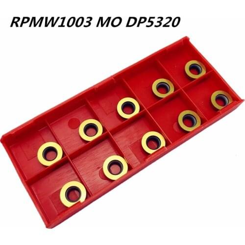10PCS Lathe tool RPMW1003 MO DP5320 new high quality carbide blade metal turning tool RPMW1003 lathe tool CNC milling cutter